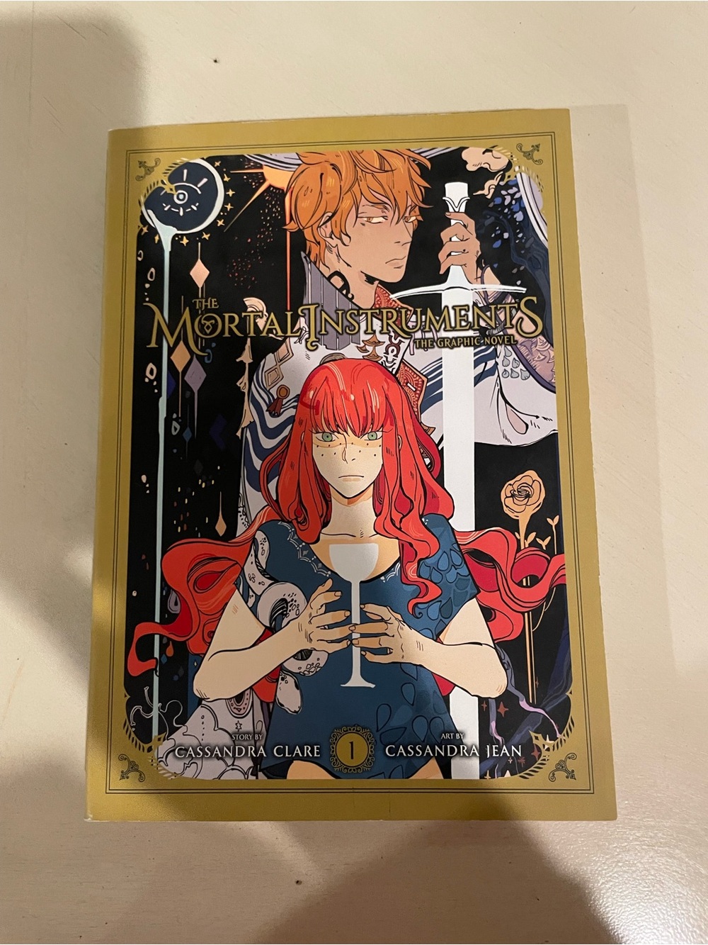 The Mortal Instruments Graphic Novel Wall Art - Red & Gold